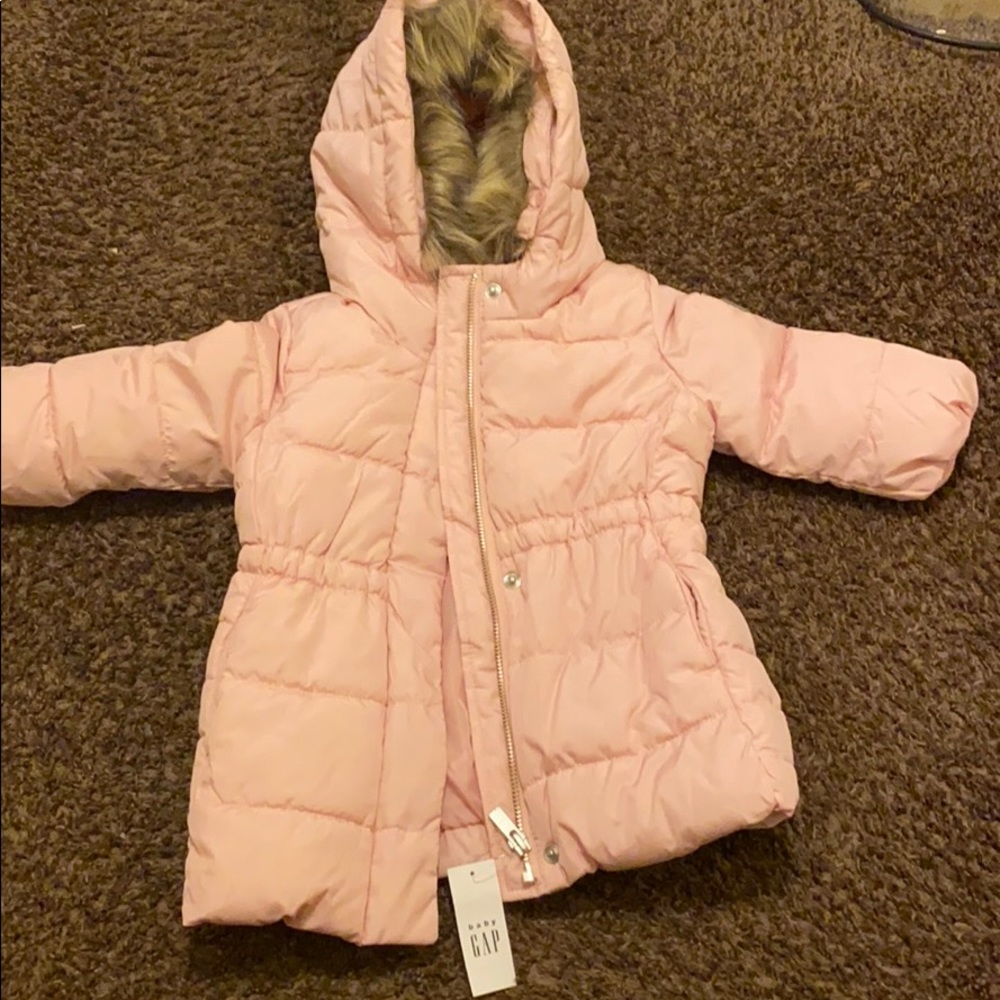Pink girls gap coat